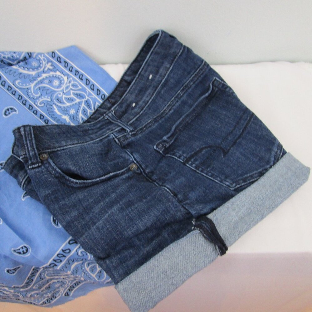 American Eagle Super Hi-Rise Shortie Denim Shorts